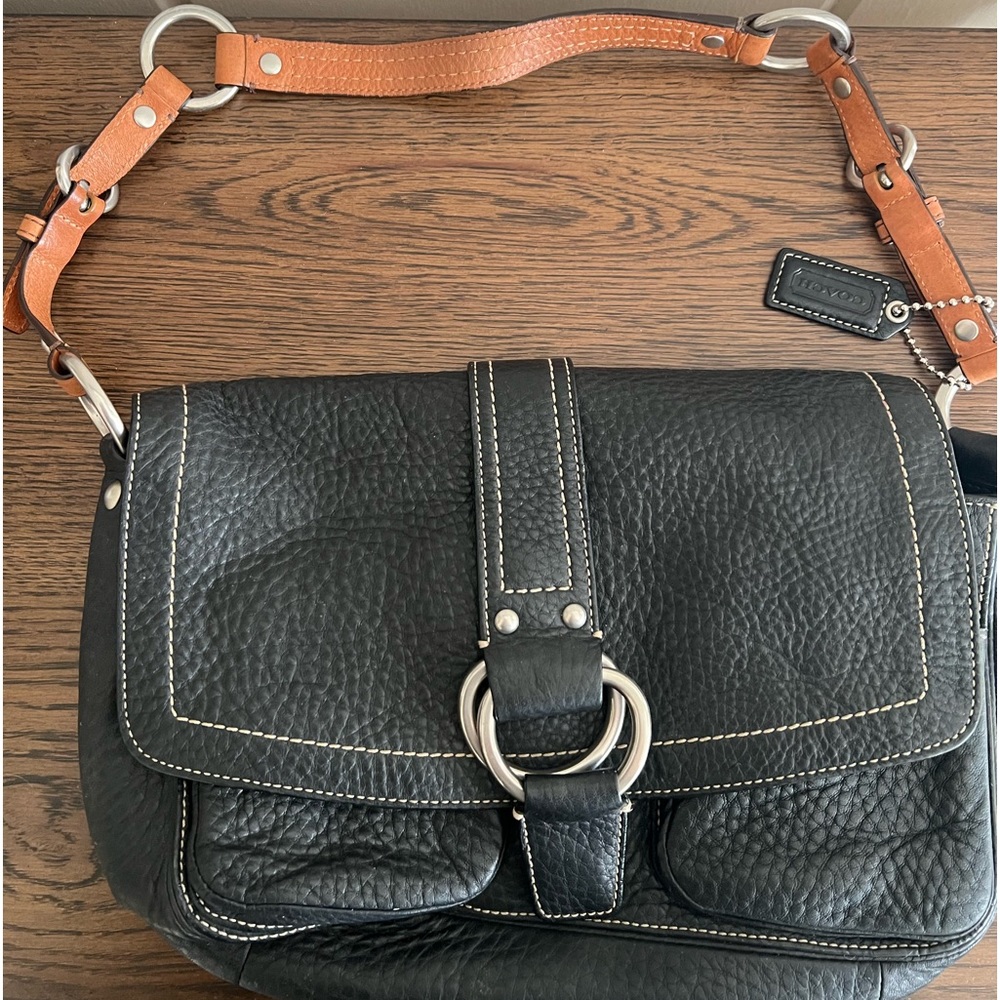 Coach handbag-Genuine Coach-magnetic closure, adjustable strap.